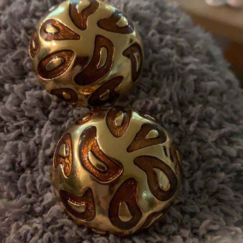 Vintage Large Statement Earrings - image 1